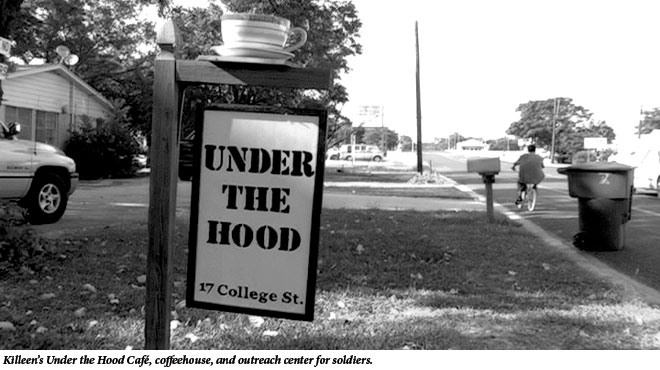 Killeen's Under the Hood Cafe, coffeehouse and outreach center.