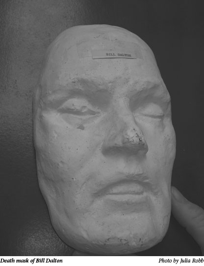 Death mask of Bill Dalton