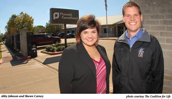 Abby Johnson and her husband.