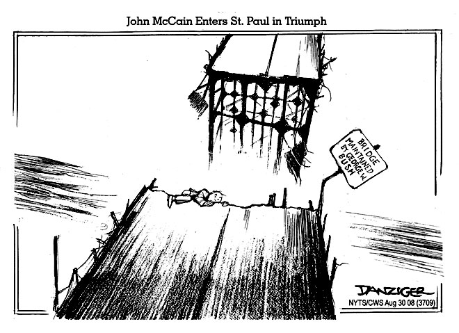 John McCain enters St. Paul in Triumph