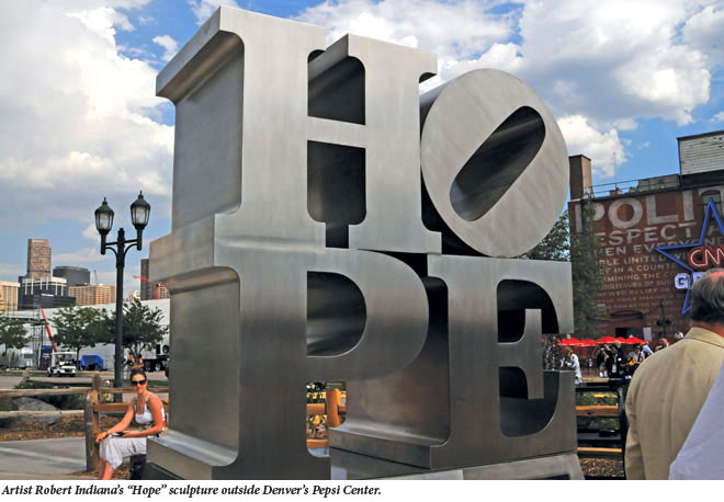 Robert Indiana's Hope Sculpture