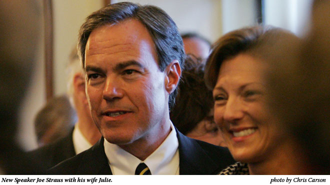 New Speaker Joe Straus with his wife Julie.