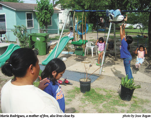 Maria Rodriguez, a mother of five, also lives close by.