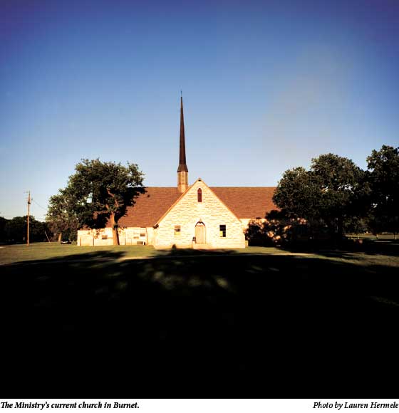 The Ministry's current church in Burnet.