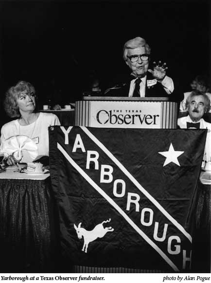 Yarborough at a Texas Observer fundraiser.
