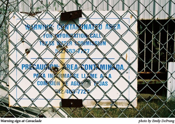 Warning sign at Cavalcade