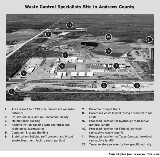 Waste Control Specialists site in Andrews County