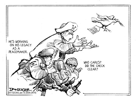Bush Peacemaker Cartoon