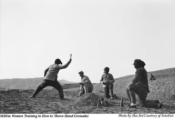 Militia women training