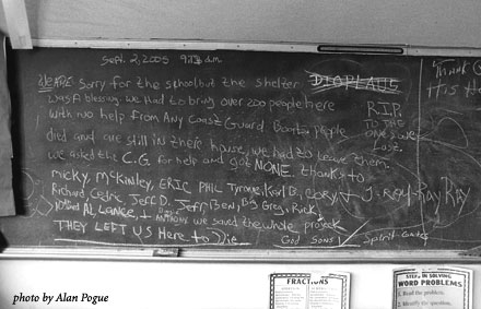 The Chalkboard. photo by Alan Pogue