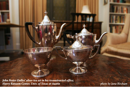 John Dulles' reconstructed office at the Harry Ransom Center, photo by Jana Birchum