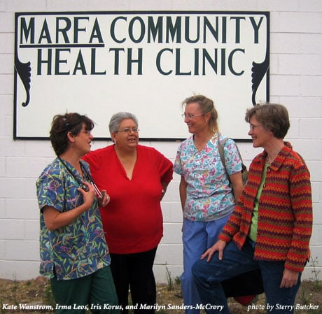Kate Wanstrom, Irma Leos, Iris Korus, and Marilyn Saunders-McCrory, photo by Sterry Butcher