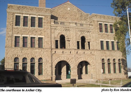 The courthouse in Archer City.