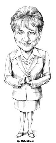 Caricature of Harriet Miers