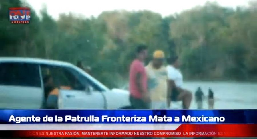 Screen grab of footage taken by witness of fatal shooting of Guillermo Arévalo Pedroza in September in Nuevo Laredo.