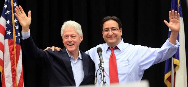 Bill Clinton and Pete Gallego