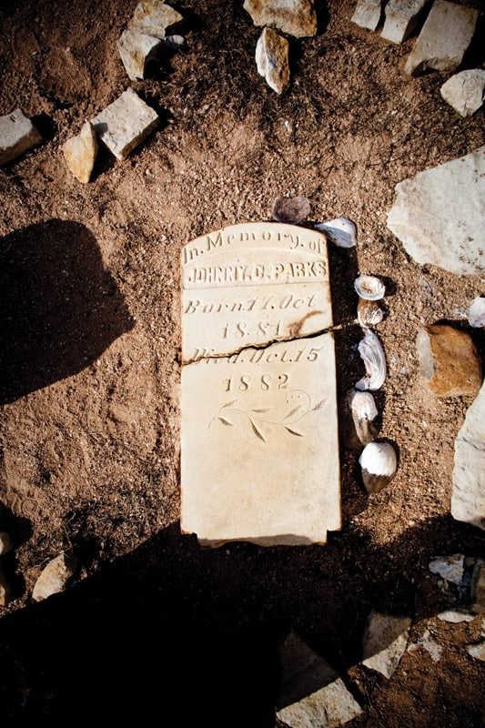 A formerly submerged gravestone from Old Bluffton.