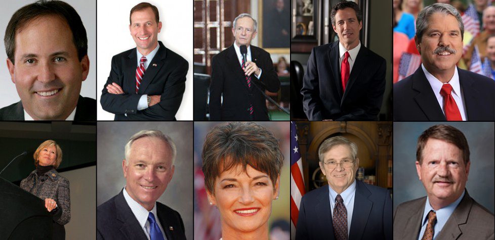 Ken Paxton, Charles Schwertner, Jeff Wentworth, Kelly Hancock, Larry Taylor, Mike Jackson, Chris Harris Donna Campbell, Steve Ogden, and Florence Shapiro.