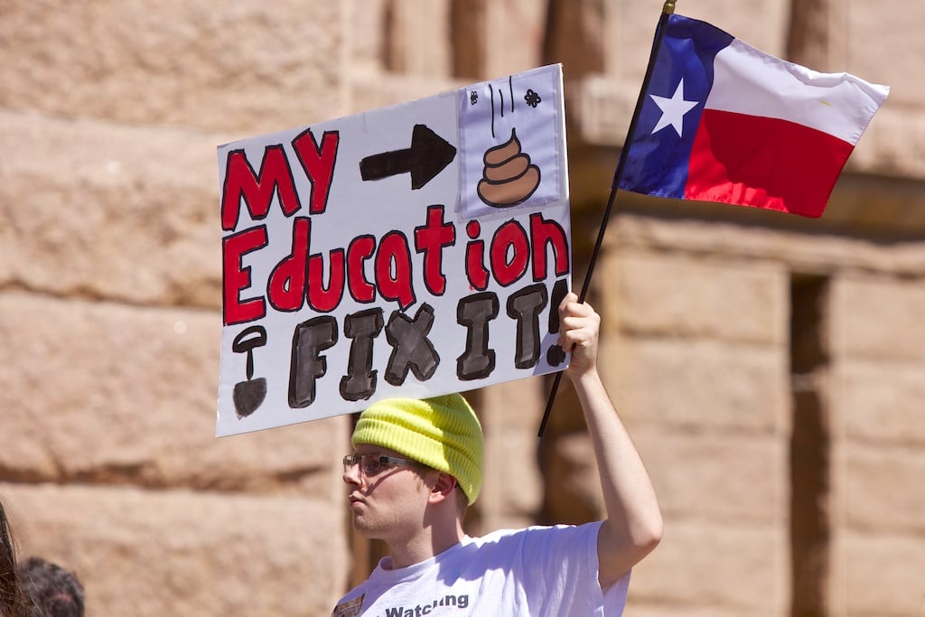 Save Texas Schools rally at the Texas Capitol, Saturday, February 25. opt-out movement
