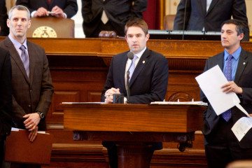 From left, House freshmen Matt Schaefer (R-Tyler), Jeff Leach (R-Plano) and Giovanni Capriglione (R-Southlake) joined in an ill-fated attempt at cutting what they considered wasteful spending.