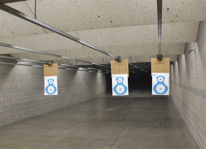 The shooting range at The Arms Room.