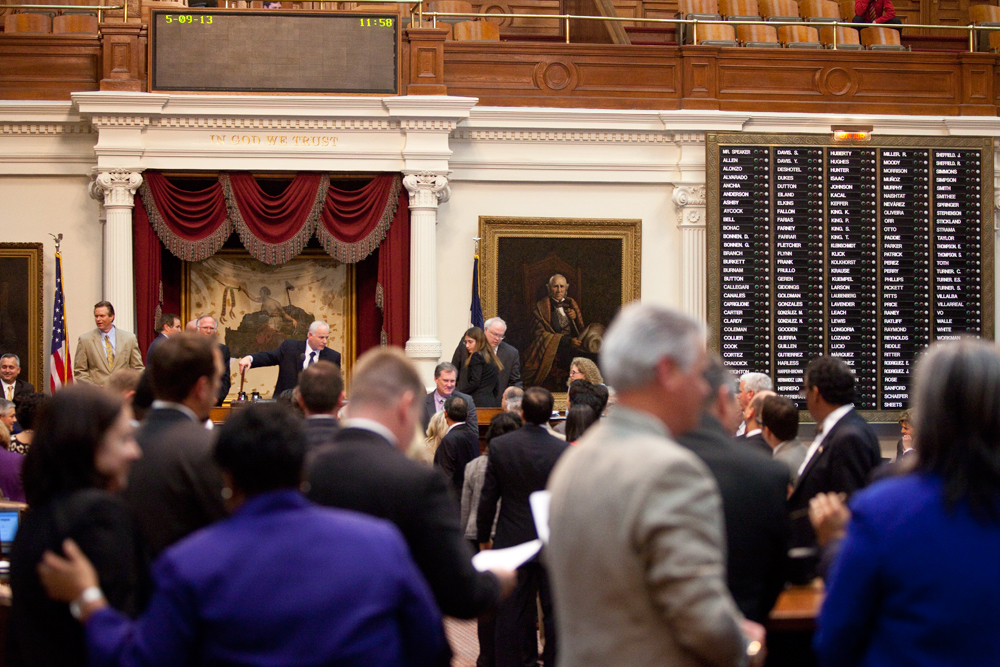 Texas House floor bill deadline night.