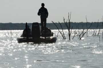 Pro angler Brandon Card fishes in Mexican waters on Falcon Lake. One time use only photo.