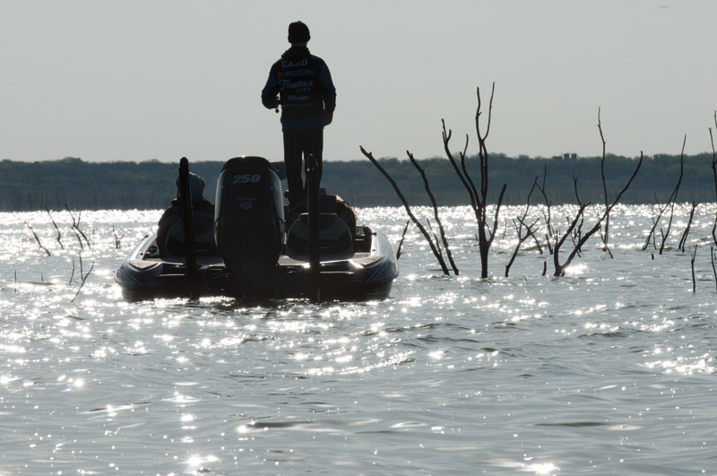 Pro angler Brandon Card fishes in Mexican waters on Falcon Lake.