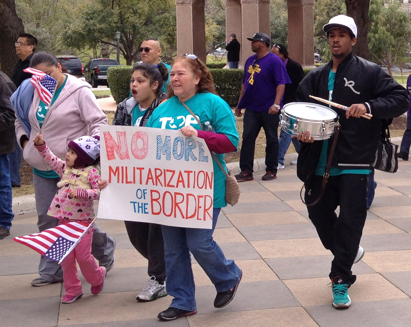 A march for immigration reform at the Texas Capitol.