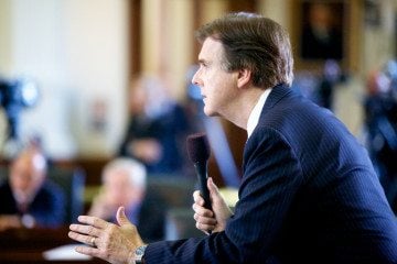 Sen. Dan Patrick delivers a passionate speech in favor of House Bill 2.