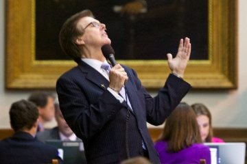 Sen. Dan Patrick delivered a passionate speech in favor of House Bill 2