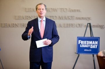 Lt. Gov. David Dewhurst speaks at Americans for Prosperity-Texas' school choice event at the Acton School of Business in Austin Wednesday.
