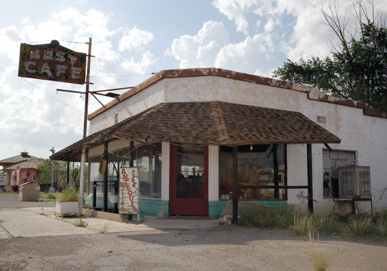 Sierra Blanca’s Best Cafe stands shuttered on El Paso Street.