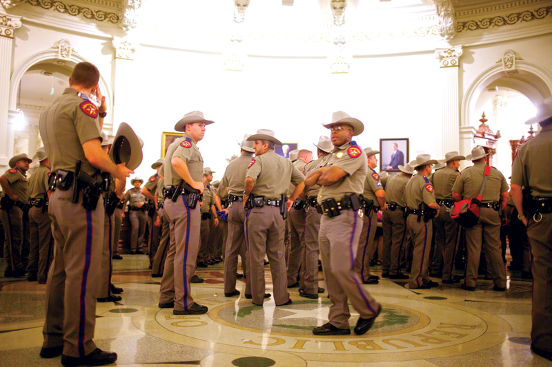 The Capitol rotunda during the abortion debate.