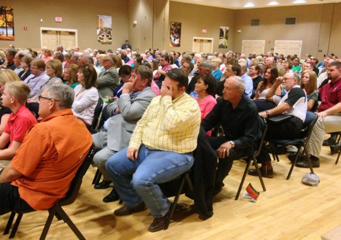 Crowd at the CSCOPE debate at UT Tyler