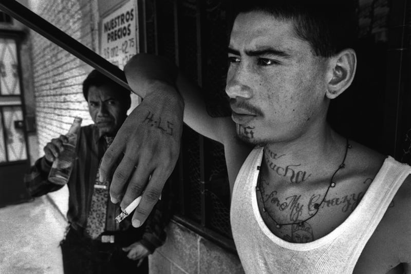 San Salvador, El Salvador, 1997. “There are lots of people here who want to kill me,” Edgar says. “I don’t mean homeboys. I mean the really bad people from the organized crime rings and other people who just hate us.”
