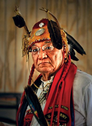 Unidentified Comanche man at the 2013 “Honor the Treaty of 1847” powwow.