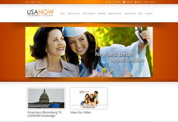 Screenshot of the USA Now website.