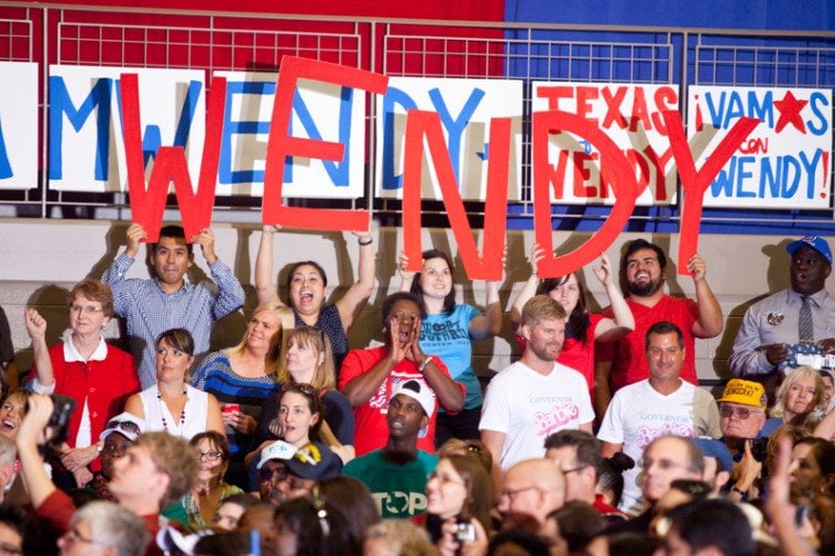 The crowd was fired up during Sen. Wendy Davis' announcement.