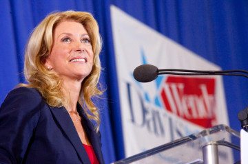 Wendy Davis at her gubernatorial announcement earlier today.