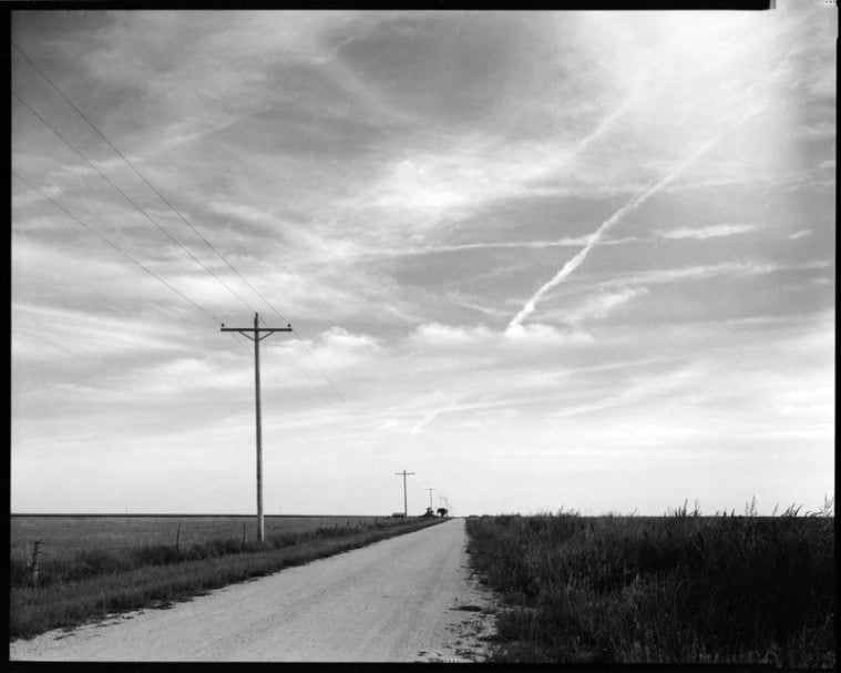 Gray County Road 18 headed south near State Highway 152 in the Texas Panhandle.