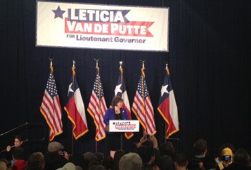 State Sen. Leticia Van de Putte (D-San Antonio) announces her candidacy for lieutenant governor.