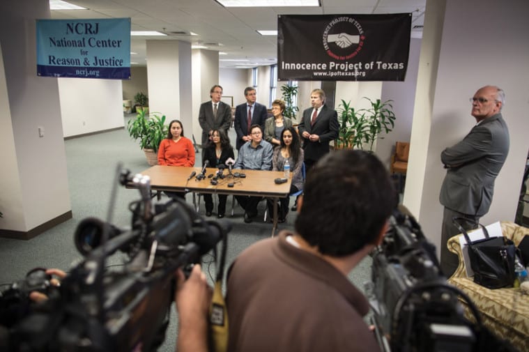 Two days after their release from prison, the San Antonio Four addressed reporters from local and national media outlets.