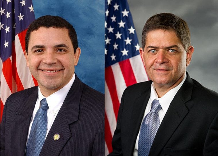 The worst-ranking Texas Democrats, by the League of Conservation Voters' standards. Henry Cuellar, D-Laredo (left) and Filemon Vela, D-Brownsville (right).