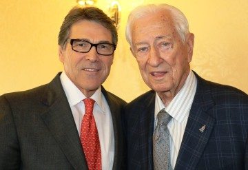 US Representative Ralph Hall, right, with Governor Rick Perry