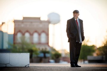 Matagorda County District Attorney Steven Reis outside the courthouse in Bay City.
