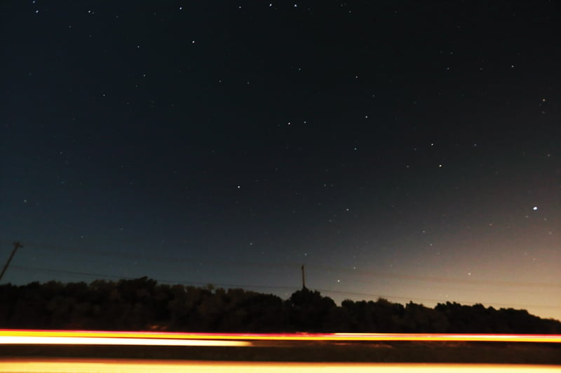 Austin’s glow as seen from a hilltop on US 290 in Dripping Springs.