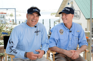 Noted sportsman and Florida Governor Rick Scott with Texas Governor Rick Perry after a fishing trip.