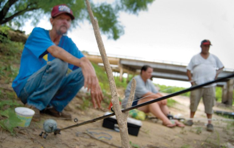 Fishing at the U.S. Highway 59 bridge.