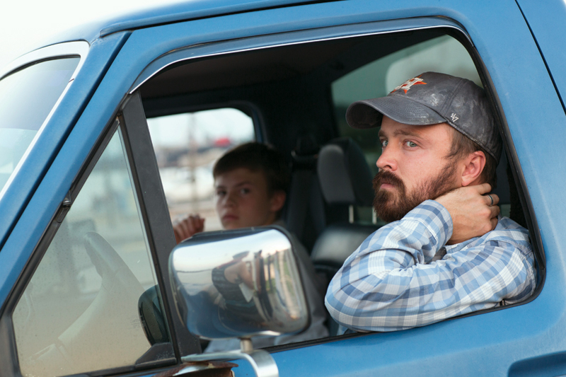 Josh Wiggins (left) and Aaron Paul in Hellion.